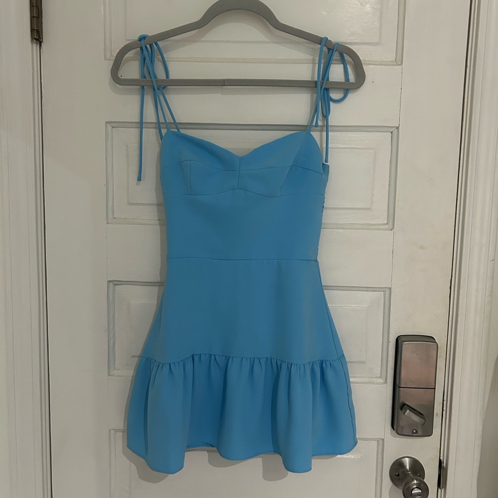 Amanda uprichard blue mini dress (had built in shorts underneath)